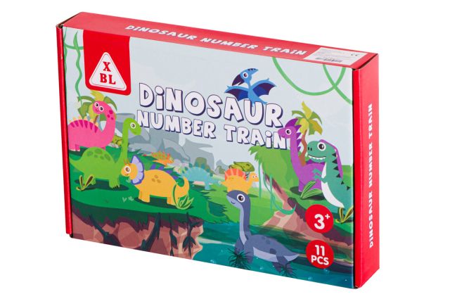 Montessori medinis dinozaurų traukinys