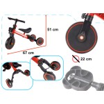 TRIKE FIX MINI KROSINIS TRIRATUKAS 3IN1 SU PEDALAIS RAUDONAS